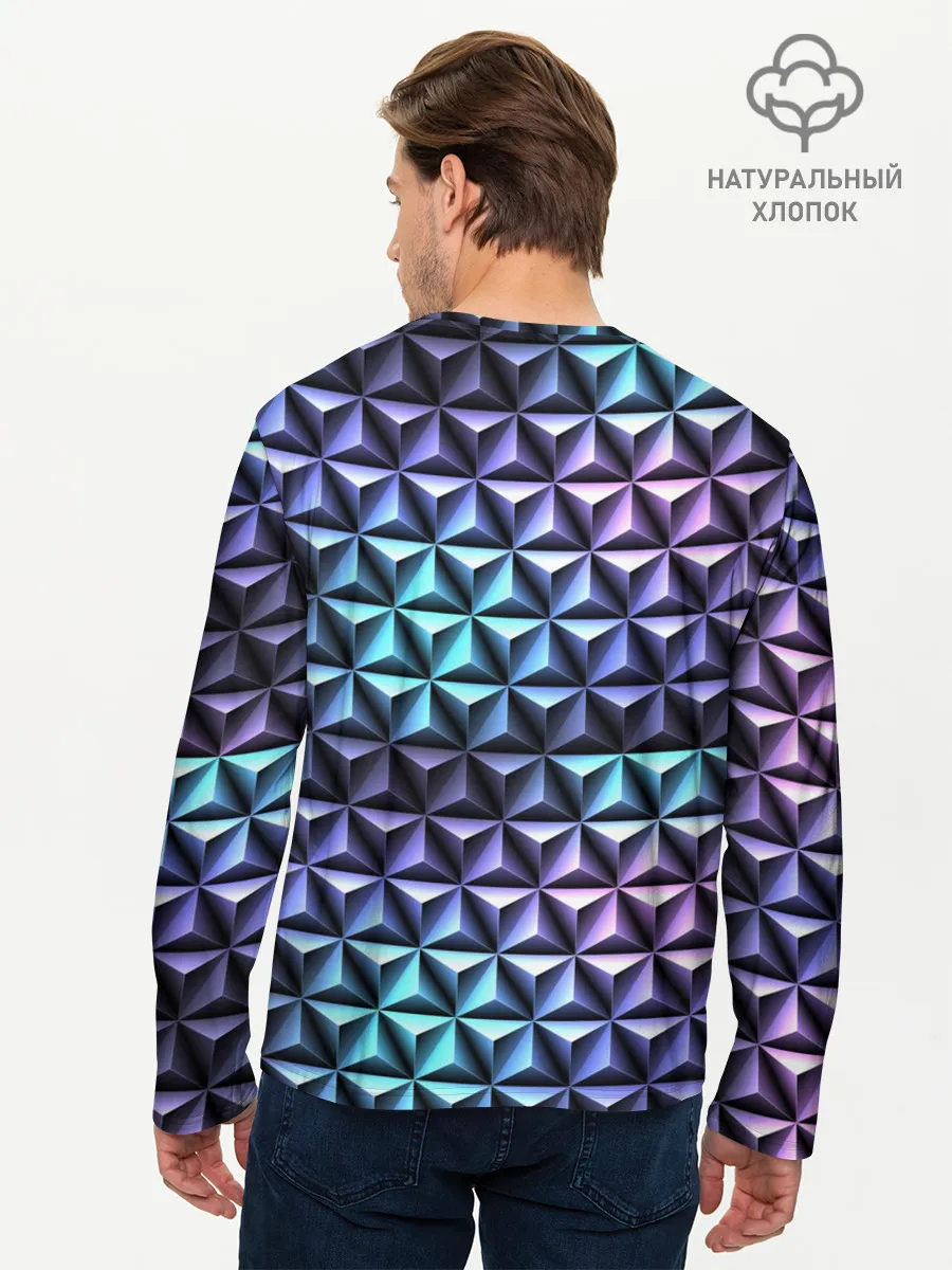 Мужской лонгслив базовый / НЕОНОВАЯ СТАЛЬ