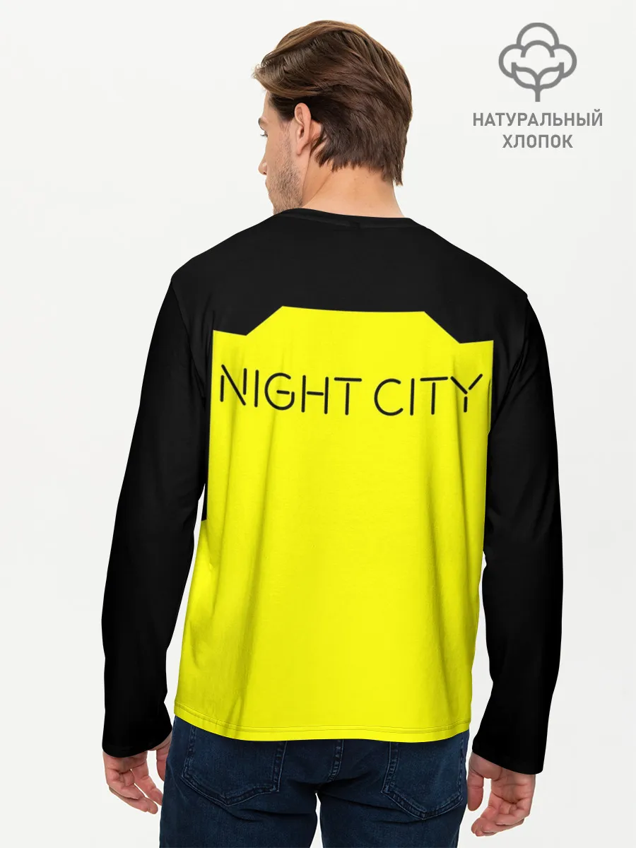 Мужской лонгслив базовый / Cyberpunk 2077 nightcity