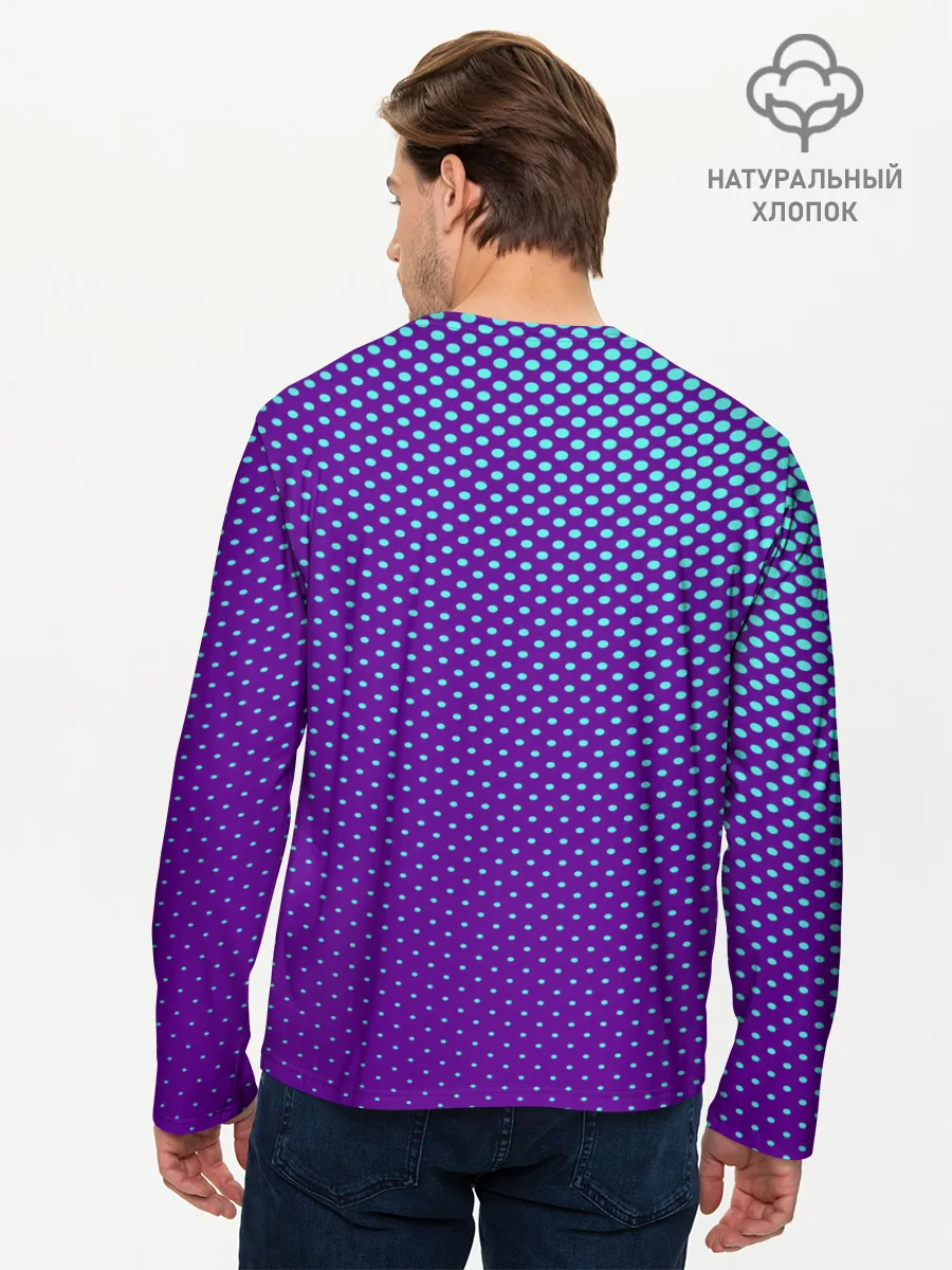 Мужской лонгслив базовый / Кот очки наушники модный