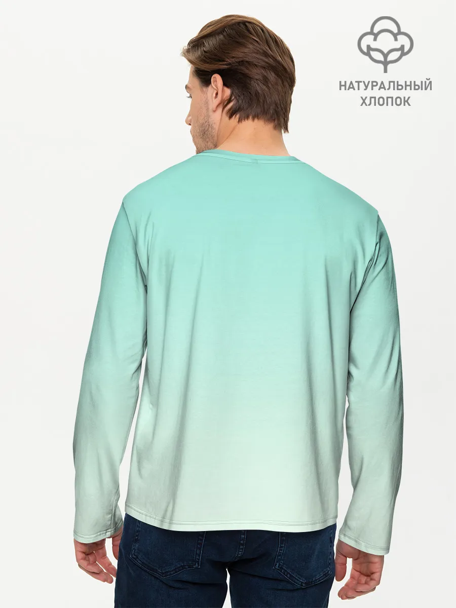 Мужской лонгслив базовый / нарисованный лисенок