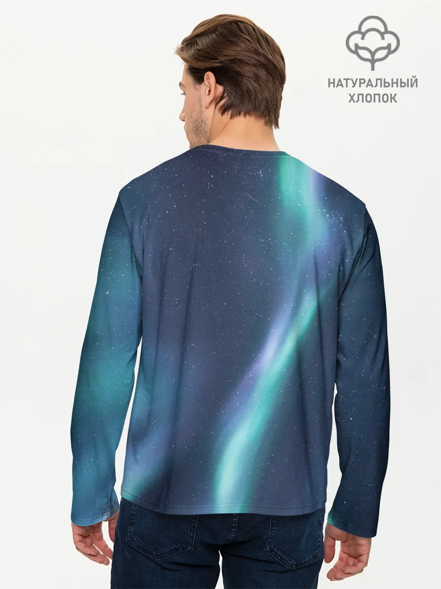 Мужской лонгслив базовый / Северное Сияние