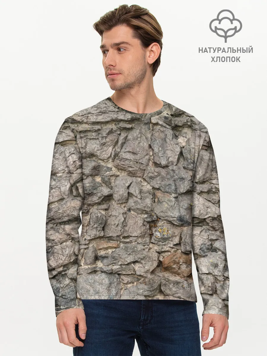 Мужской лонгслив базовый / Сломанная стена