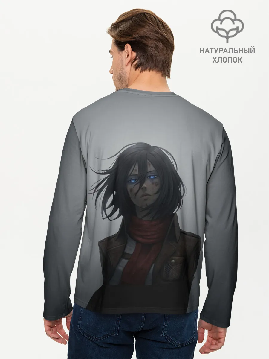 Мужской лонгслив базовый / Микаса Аккерман