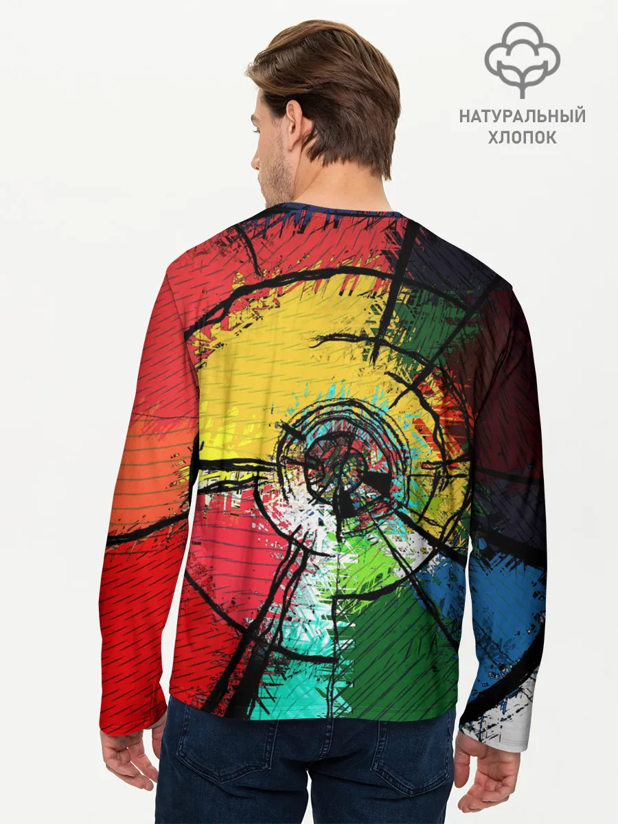 Мужской лонгслив базовый / Центрифуга красок