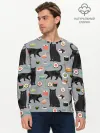 Мужской лонгслив базовый / Котики и Суши
