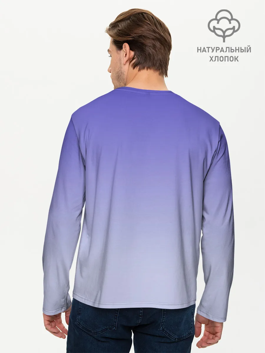 Мужской лонгслив базовый / енот акварелью потеки