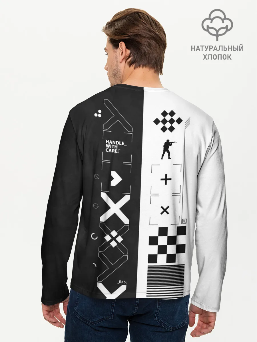 Мужской лонгслив базовый / Printstream | Поток информации