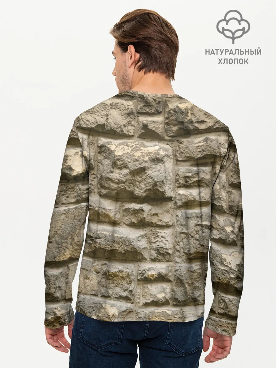 Мужской лонгслив базовый / Неровные блоки