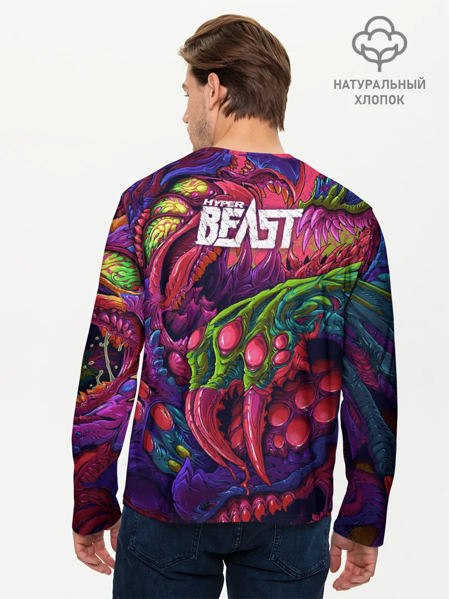 Мужской лонгслив базовый / CS GO | Hyper Beast