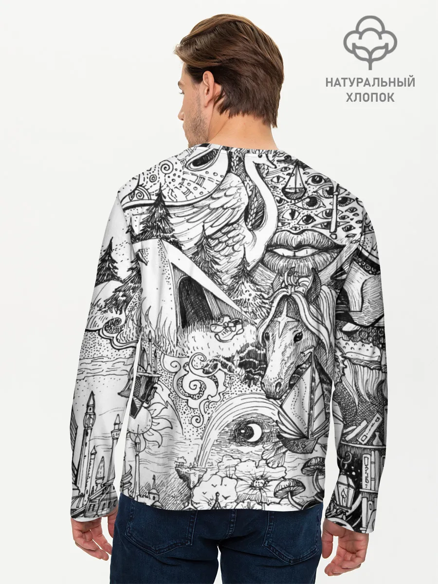 Мужской лонгслив базовый / дудлогод