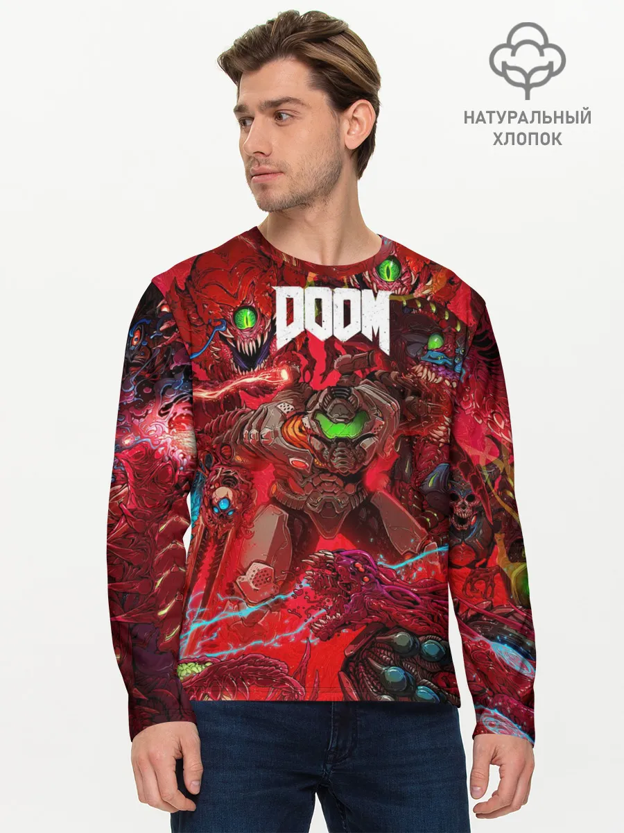Мужской лонгслив базовый / Doom | Палач Рока