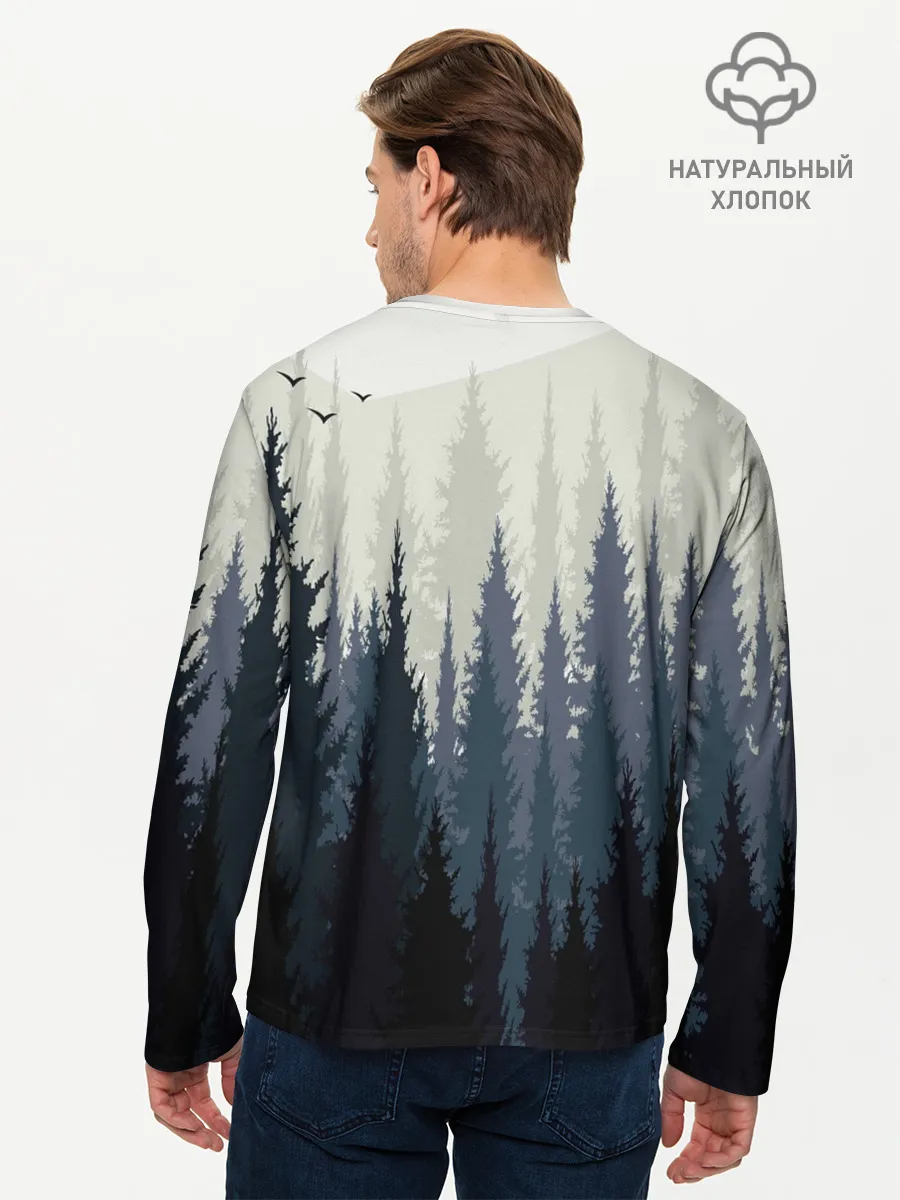 Мужской лонгслив базовый / Лес