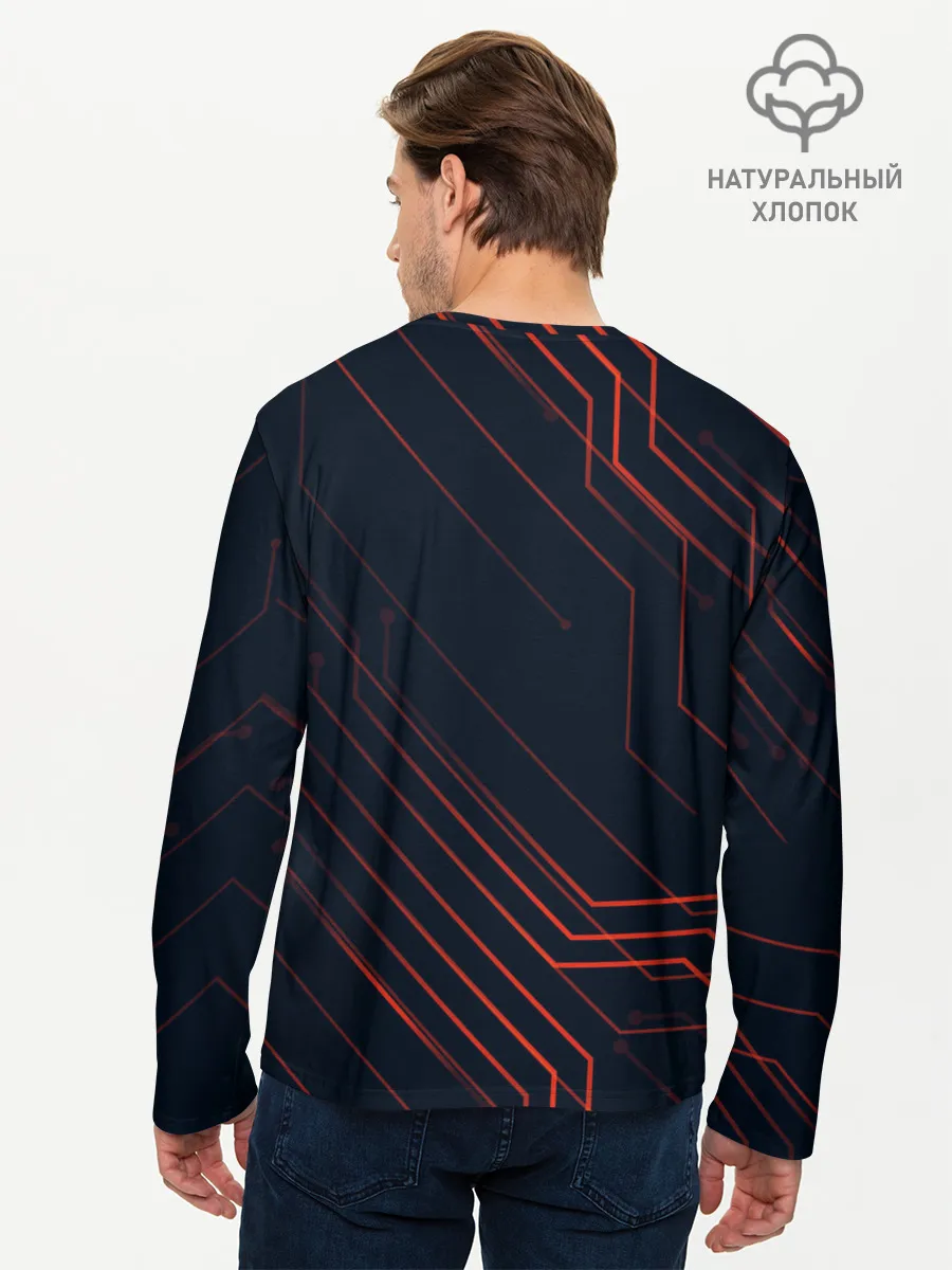 Мужской лонгслив базовый / CYBERPUNK 2077