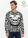 Мужской лонгслив базовый / Черепа