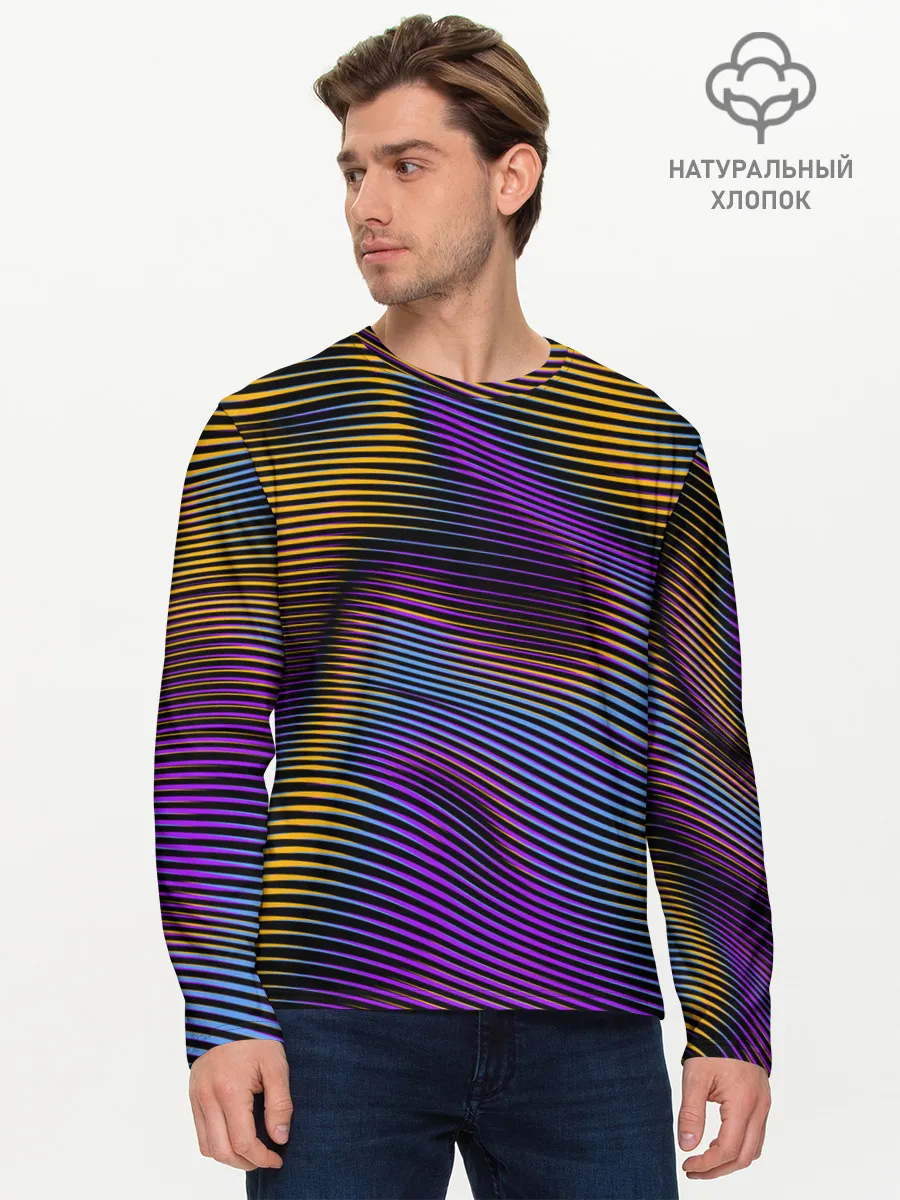 Мужской лонгслив базовый / Современная абстракция
