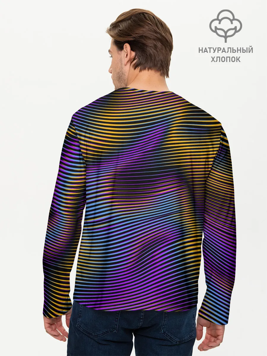 Мужской лонгслив базовый / Современная абстракция