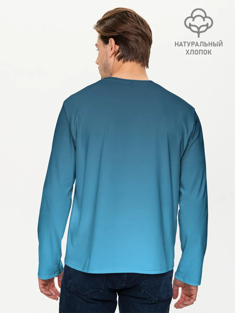 Мужской лонгслив базовый / черный дух волка