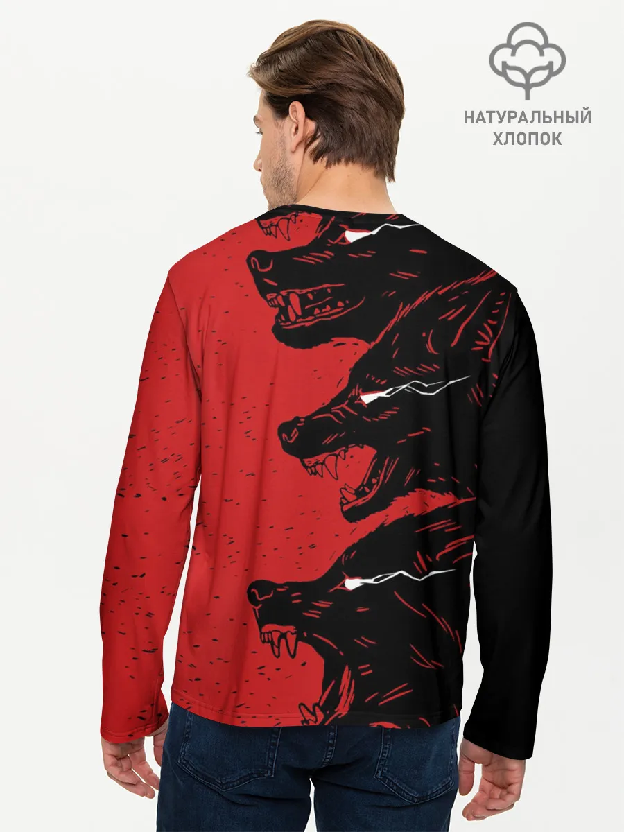Мужской лонгслив базовый / Evil Wolves