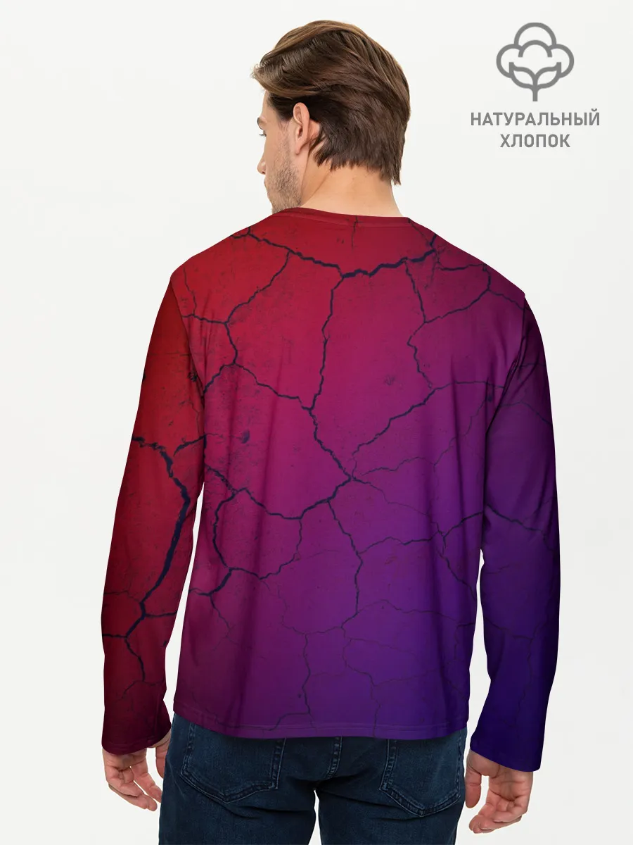 Мужской лонгслив базовый / Трещины