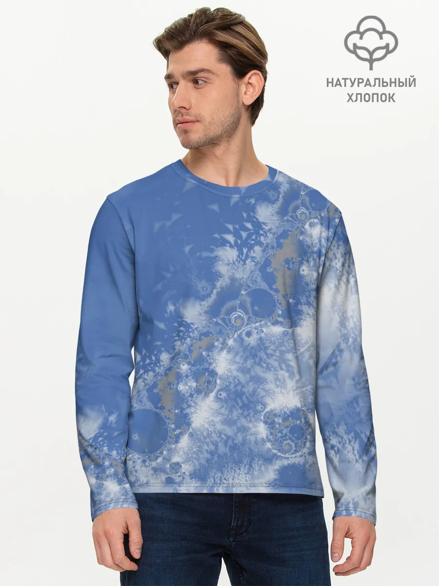 Мужской лонгслив базовый / Летающие треугольники