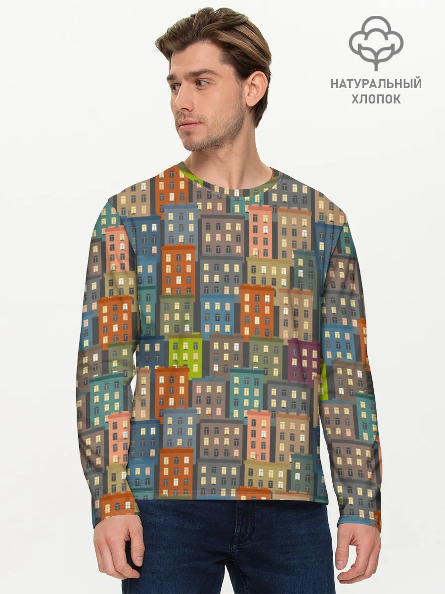 Мужской лонгслив базовый / Город