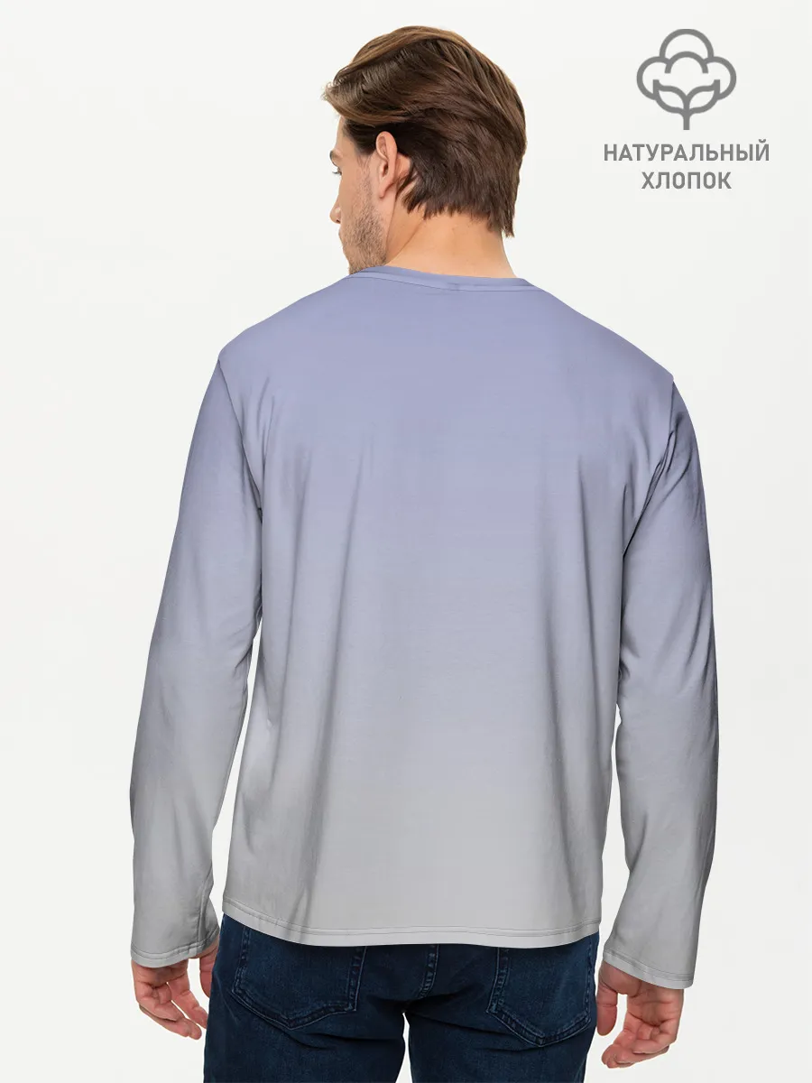 Мужской лонгслив базовый / мальчик кот в коробке уши мяу