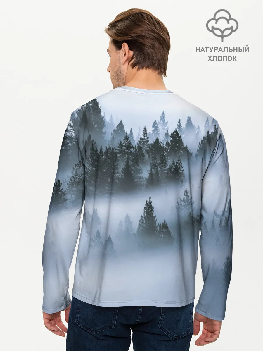 Мужской лонгслив базовый / Сумеречный лес