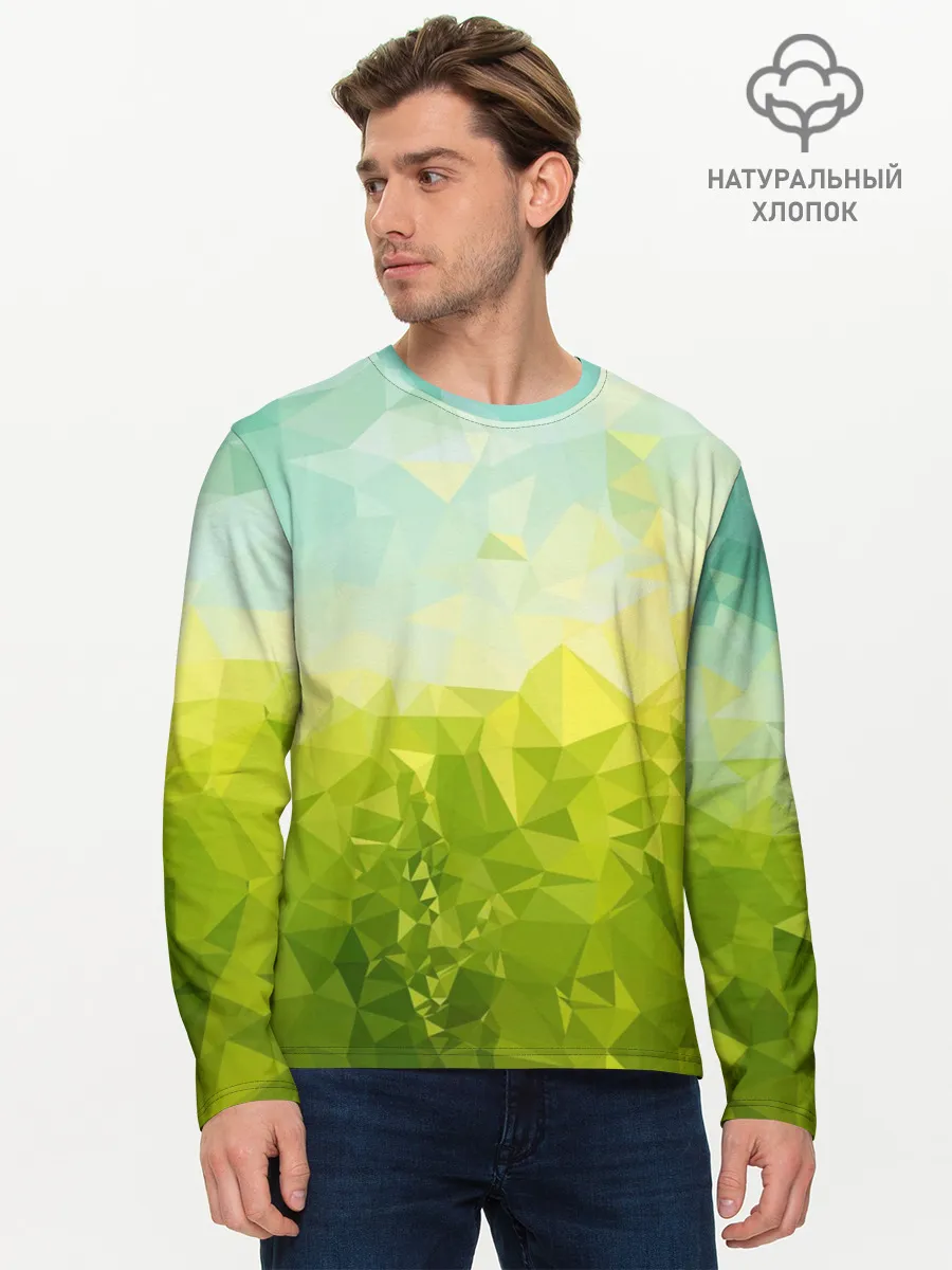 Мужской лонгслив базовый / Природная Абстракция