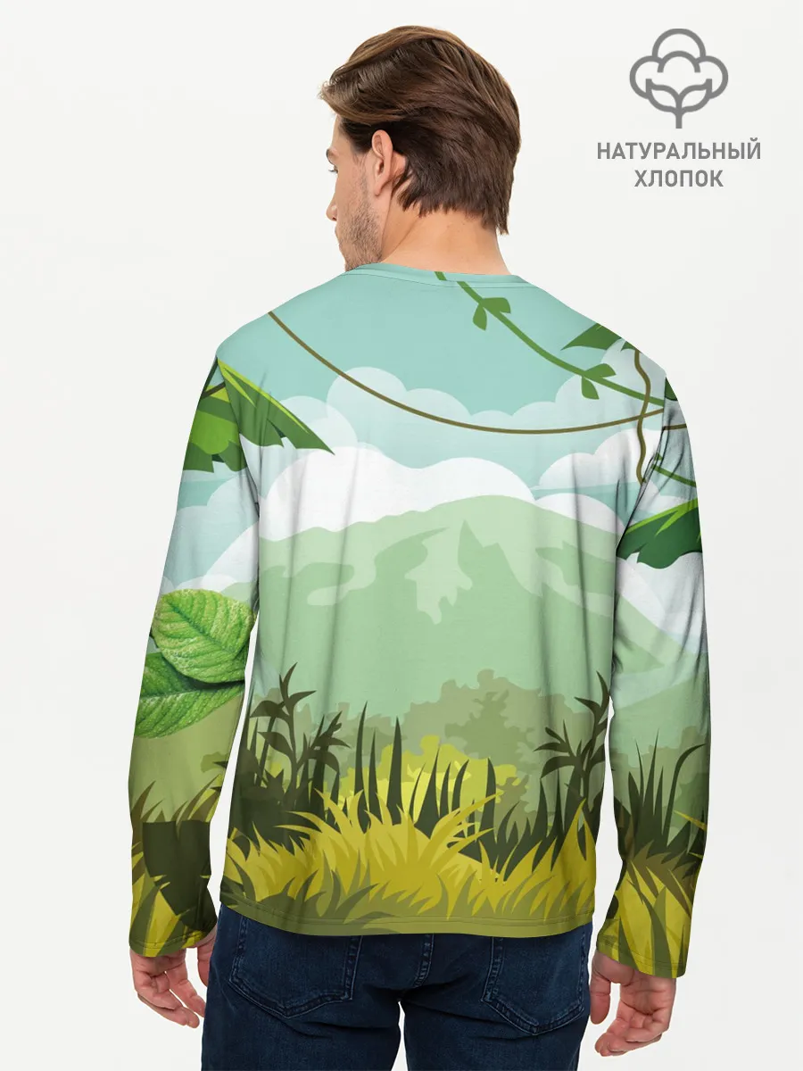 Мужской лонгслив базовый / Тропики