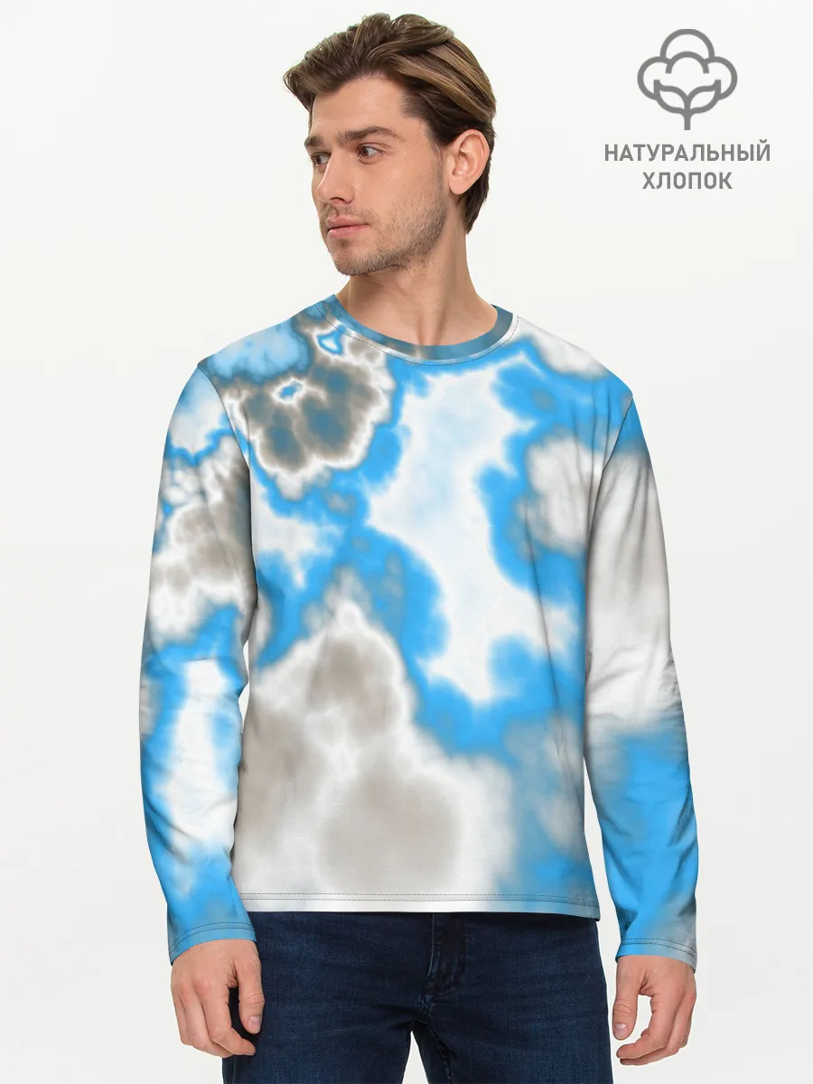 Мужской лонгслив базовый / Абстракция