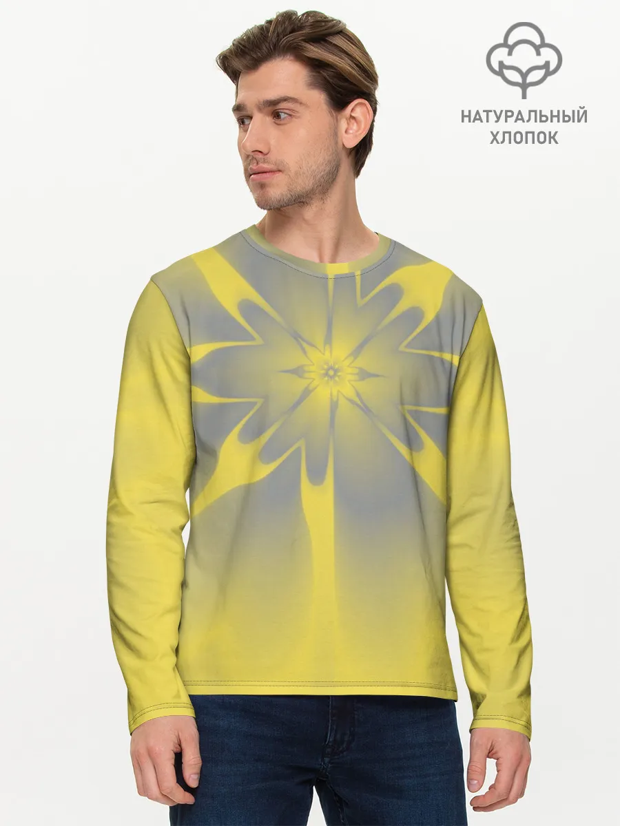 Мужской лонгслив базовый / Абстракция