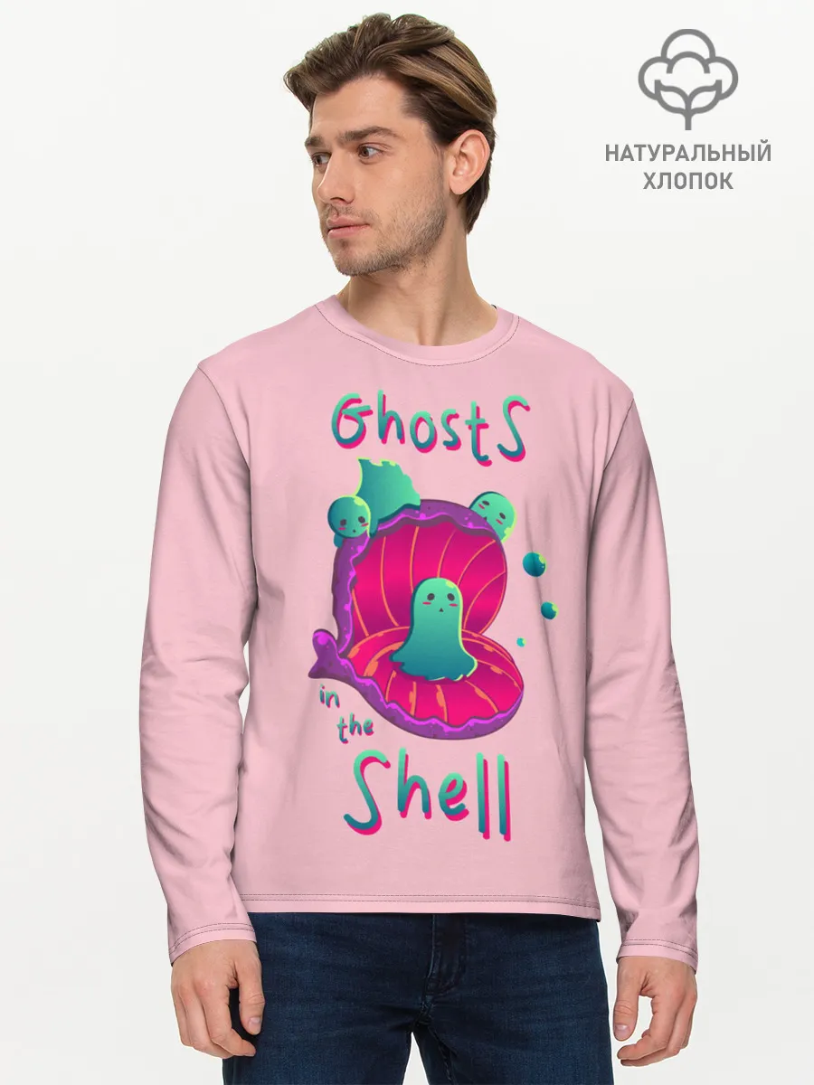 Мужской лонгслив базовый / Призрак в доспехах