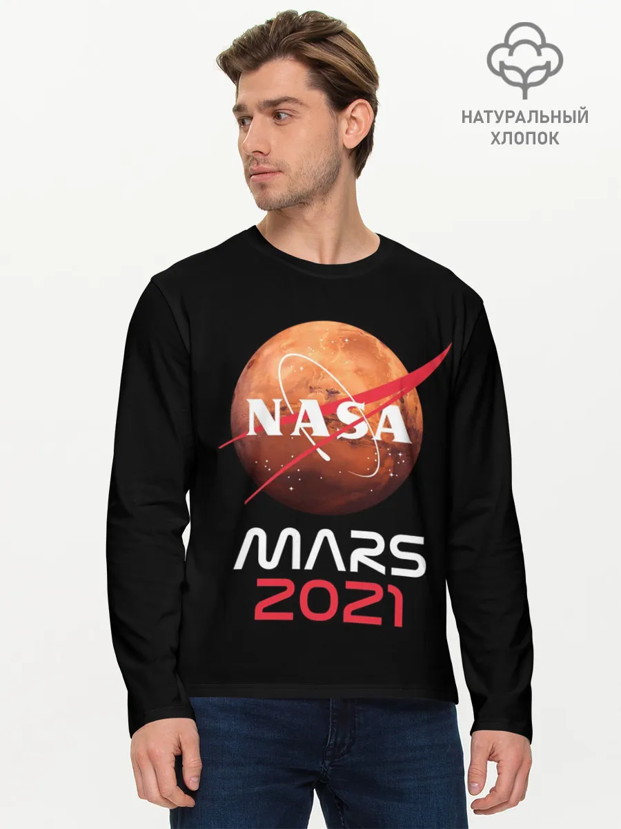 Мужской лонгслив базовый / NASA Perseverance