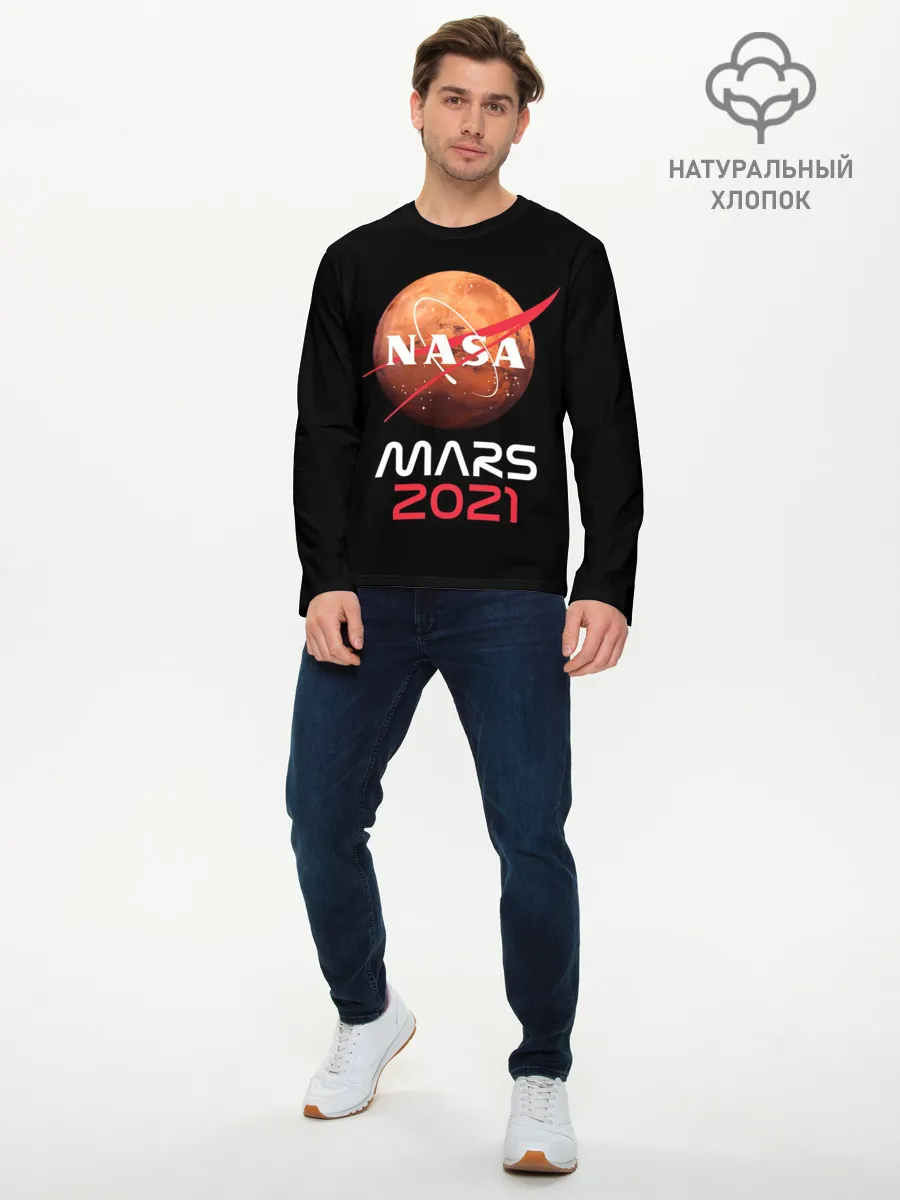 Мужской лонгслив базовый / NASA Perseverance