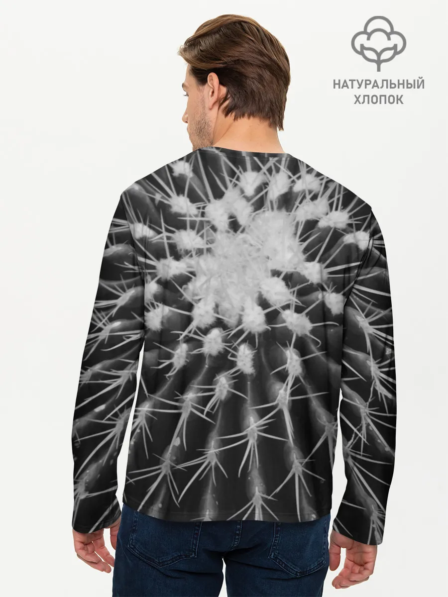 Мужской лонгслив базовый / Кактусовый