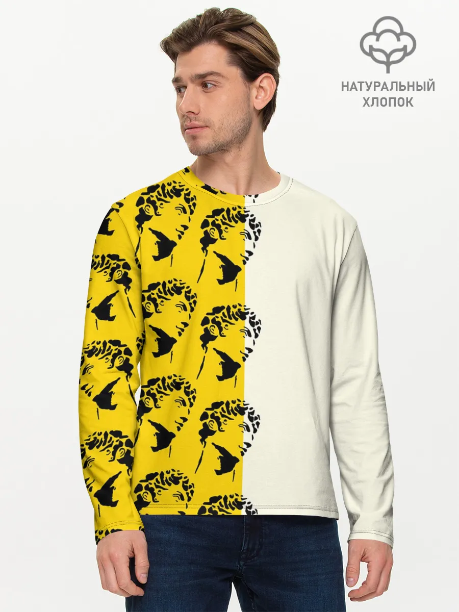 Мужской лонгслив базовый / Скульптура монограмма