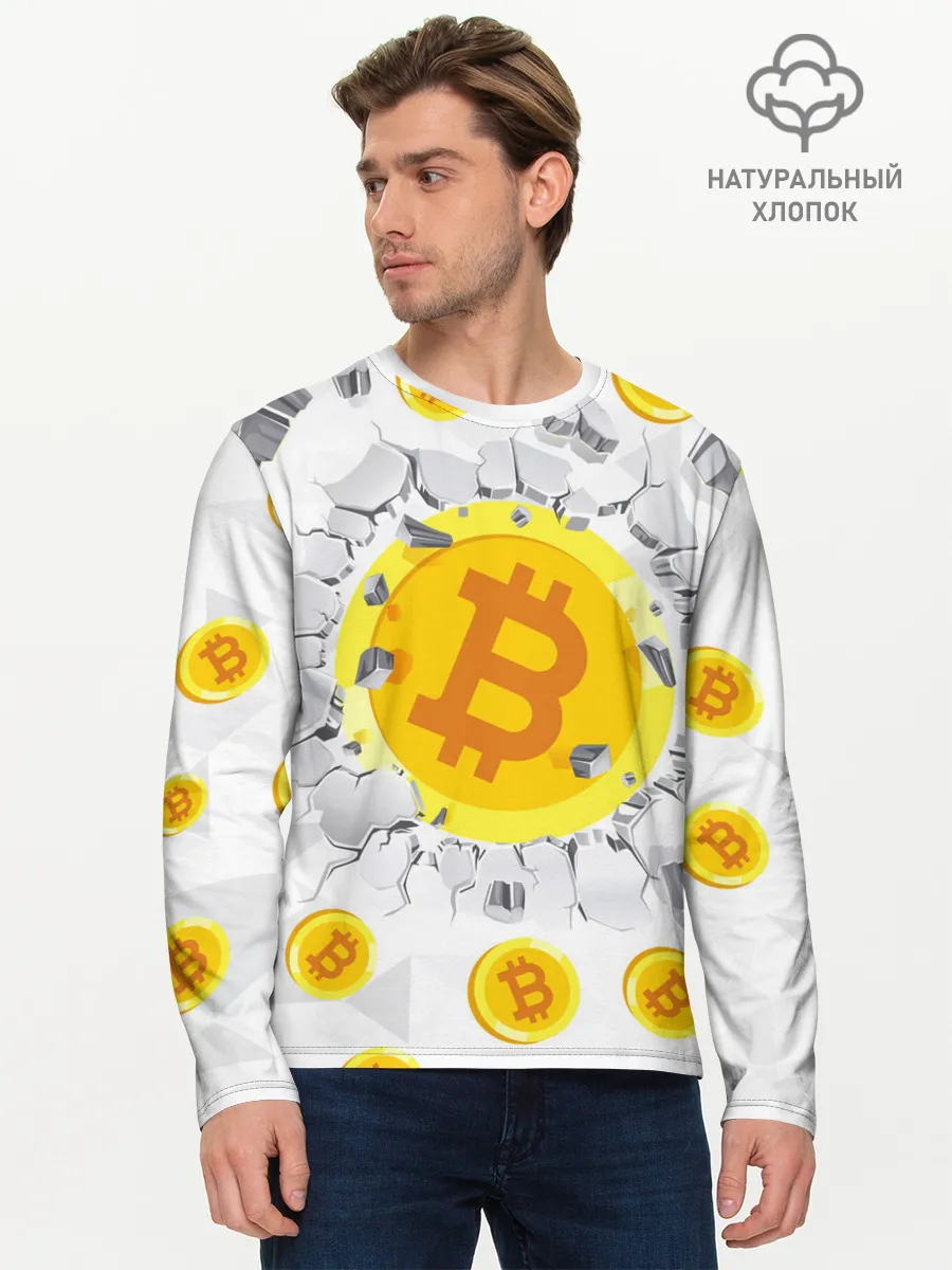 Мужской лонгслив базовый / БИТКОИН | BITCOIN