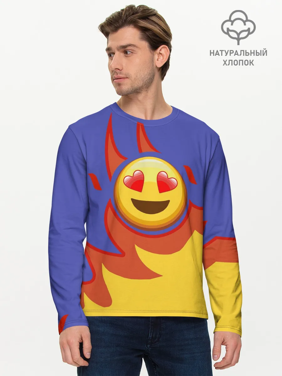 Мужской лонгслив базовый / Ты горишь как огонь v1