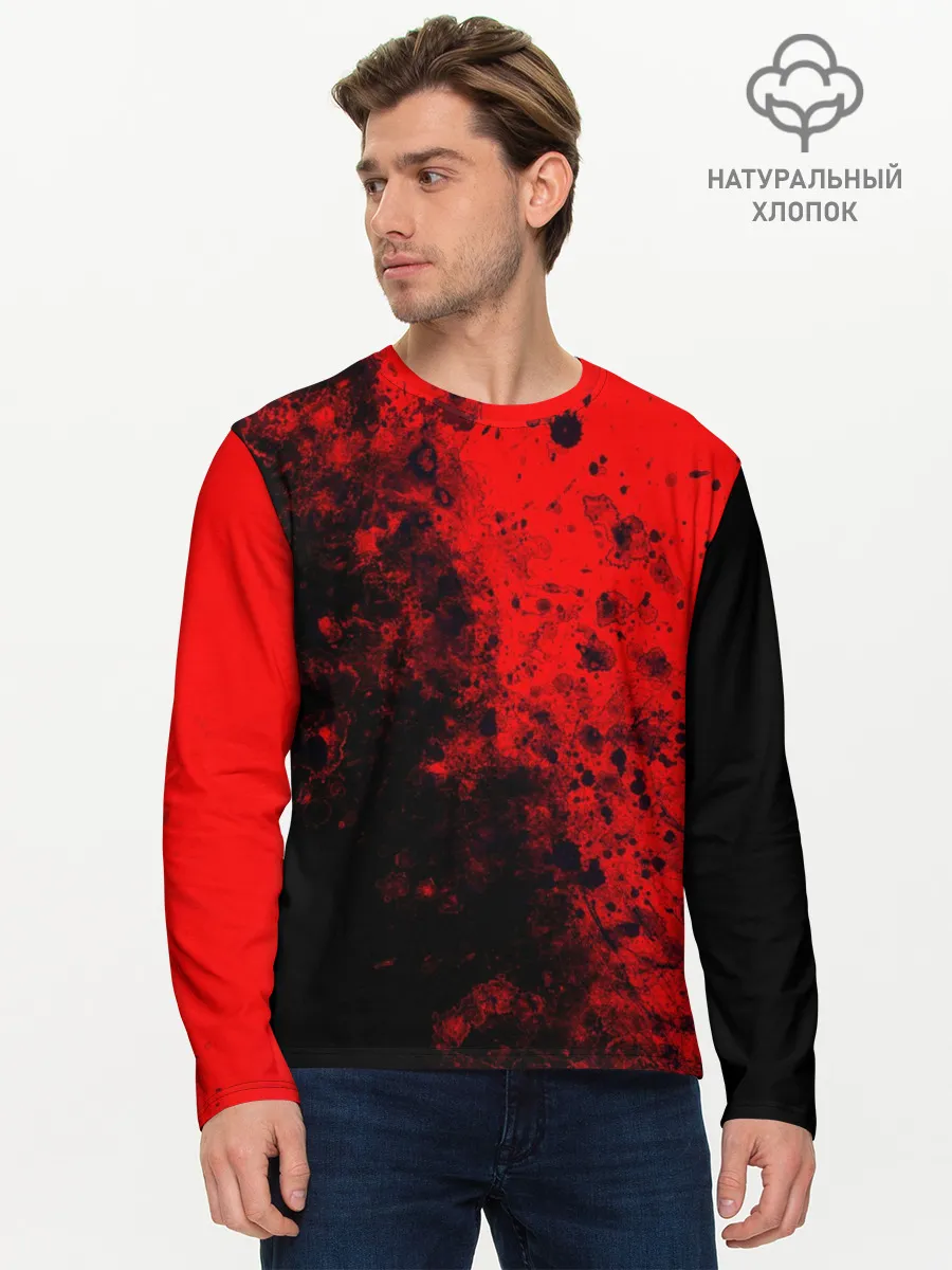 Мужской лонгслив базовый / Пятна Крови