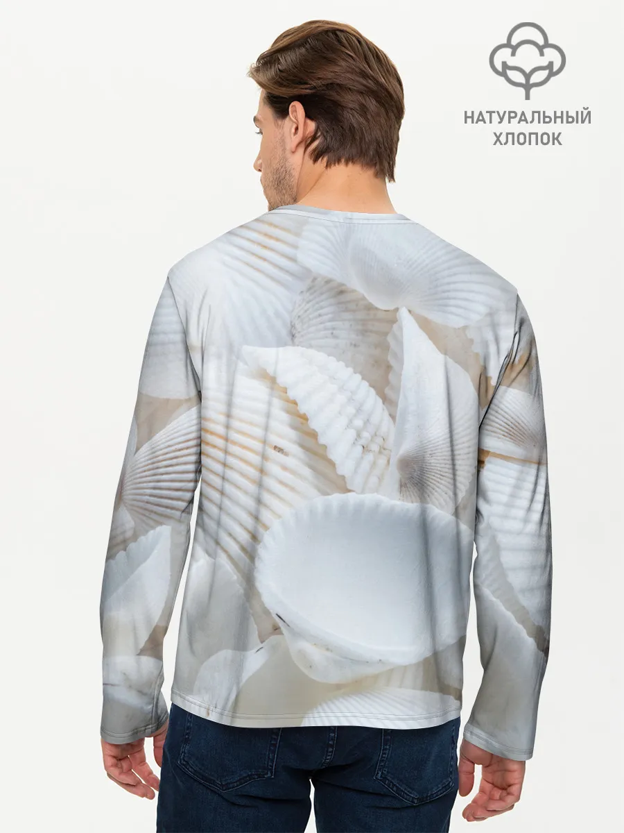Мужской лонгслив базовый / Ракушки