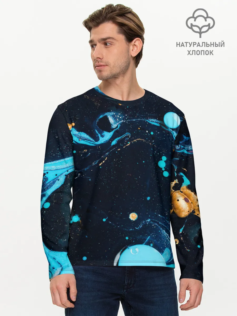 Мужской лонгслив базовый / Связь с космосом