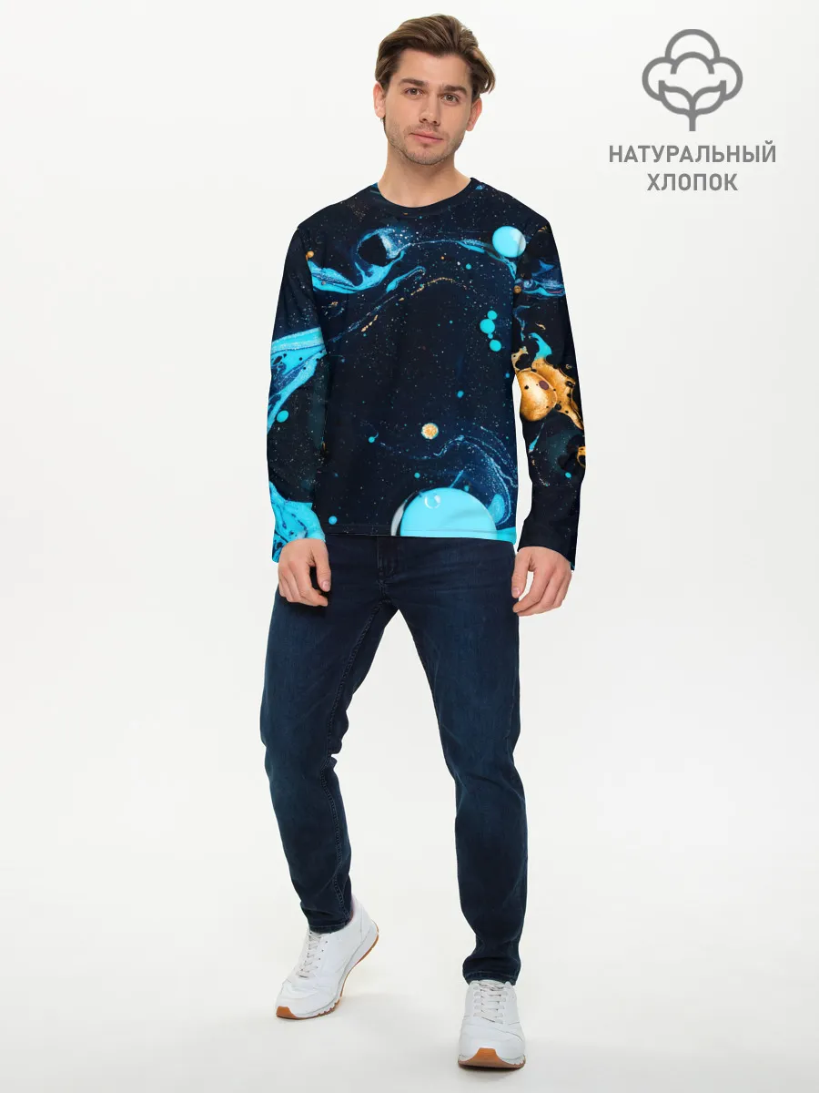 Мужской лонгслив базовый / Связь с космосом