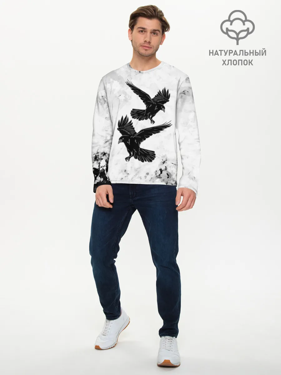 Мужской лонгслив базовый / Gothic crows