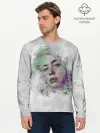 Мужской лонгслив базовый / Билли Айлиш красочная