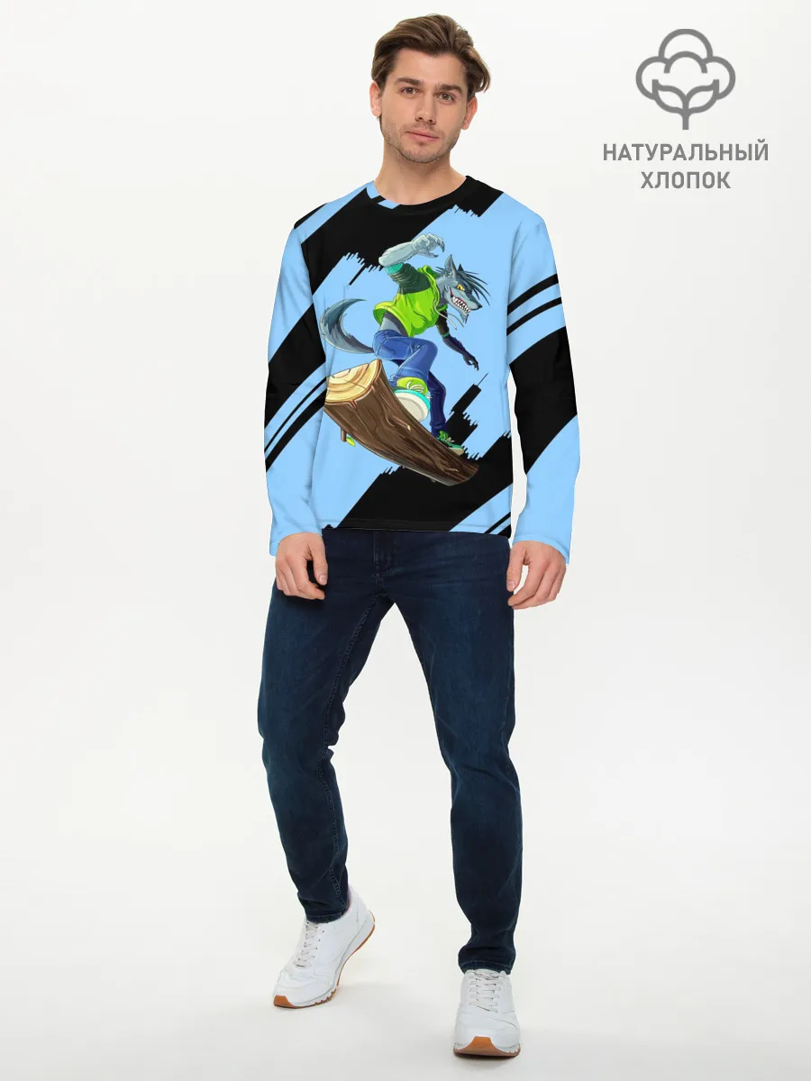 Мужской лонгслив базовый / Волк