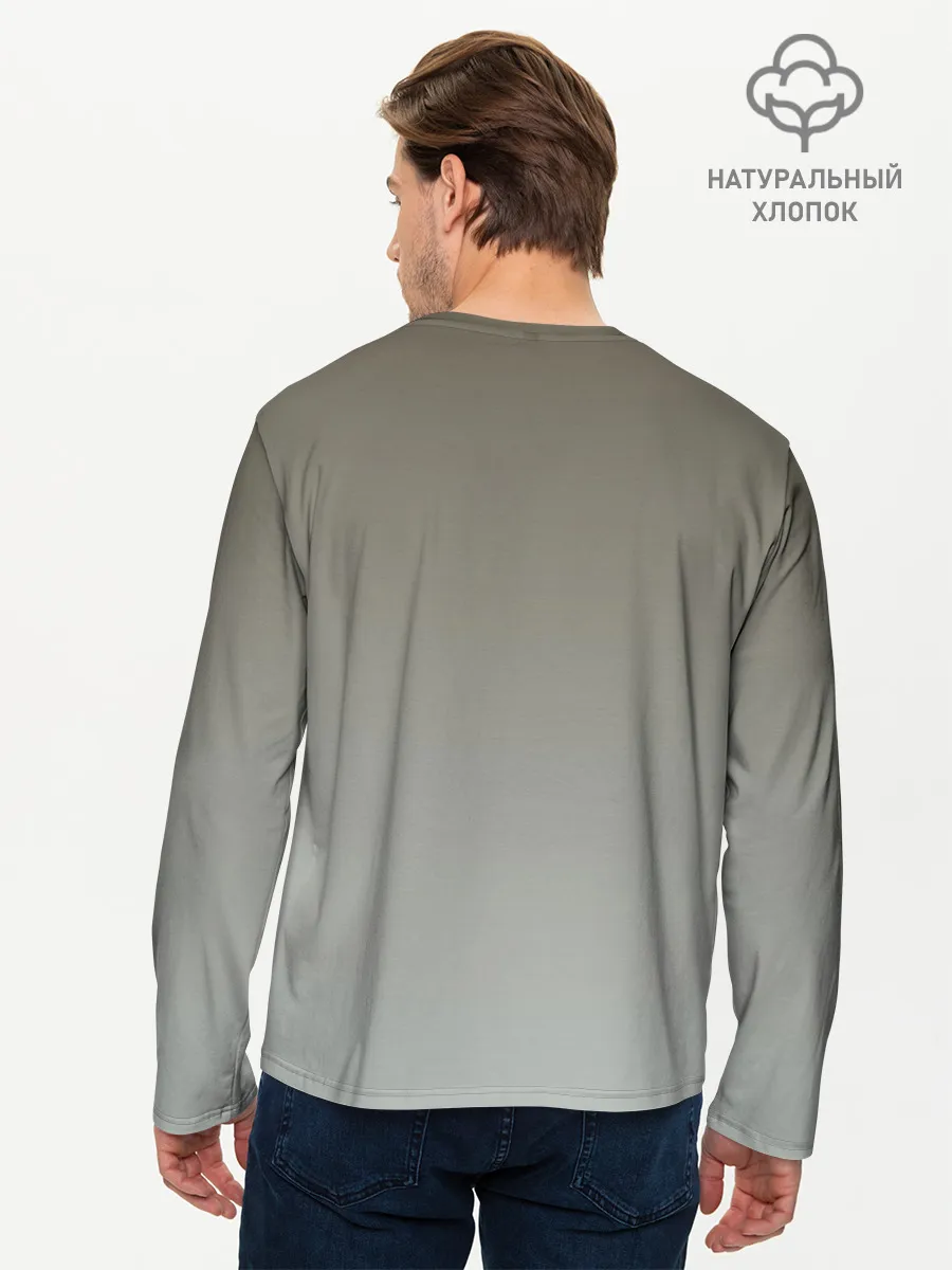 Мужской лонгслив базовый / полосатый уличный кот