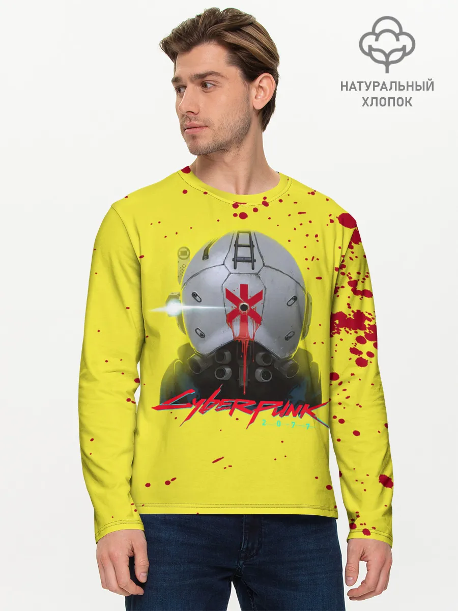 Мужской лонгслив базовый / TRAUMA TEAM Cyberpunk 2077