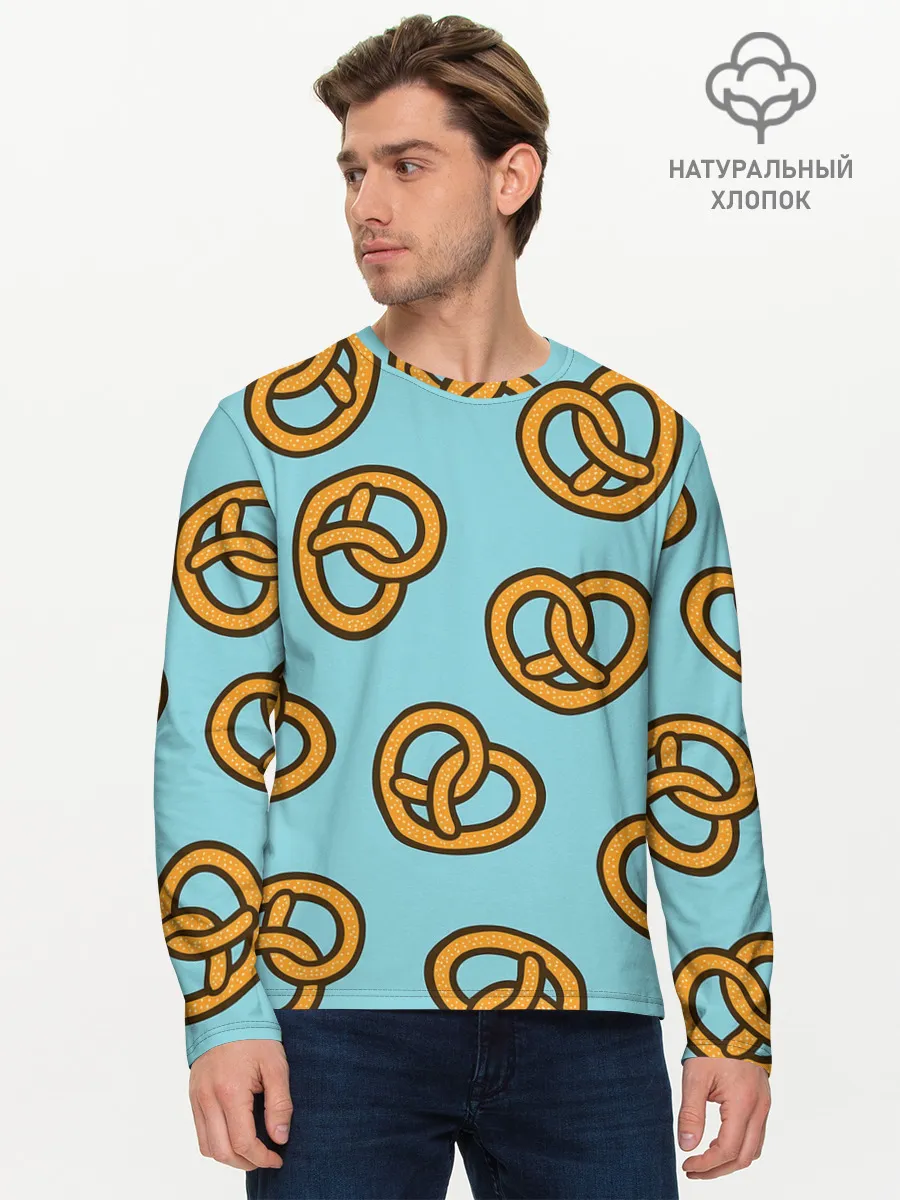 Мужской лонгслив базовый / Крендели