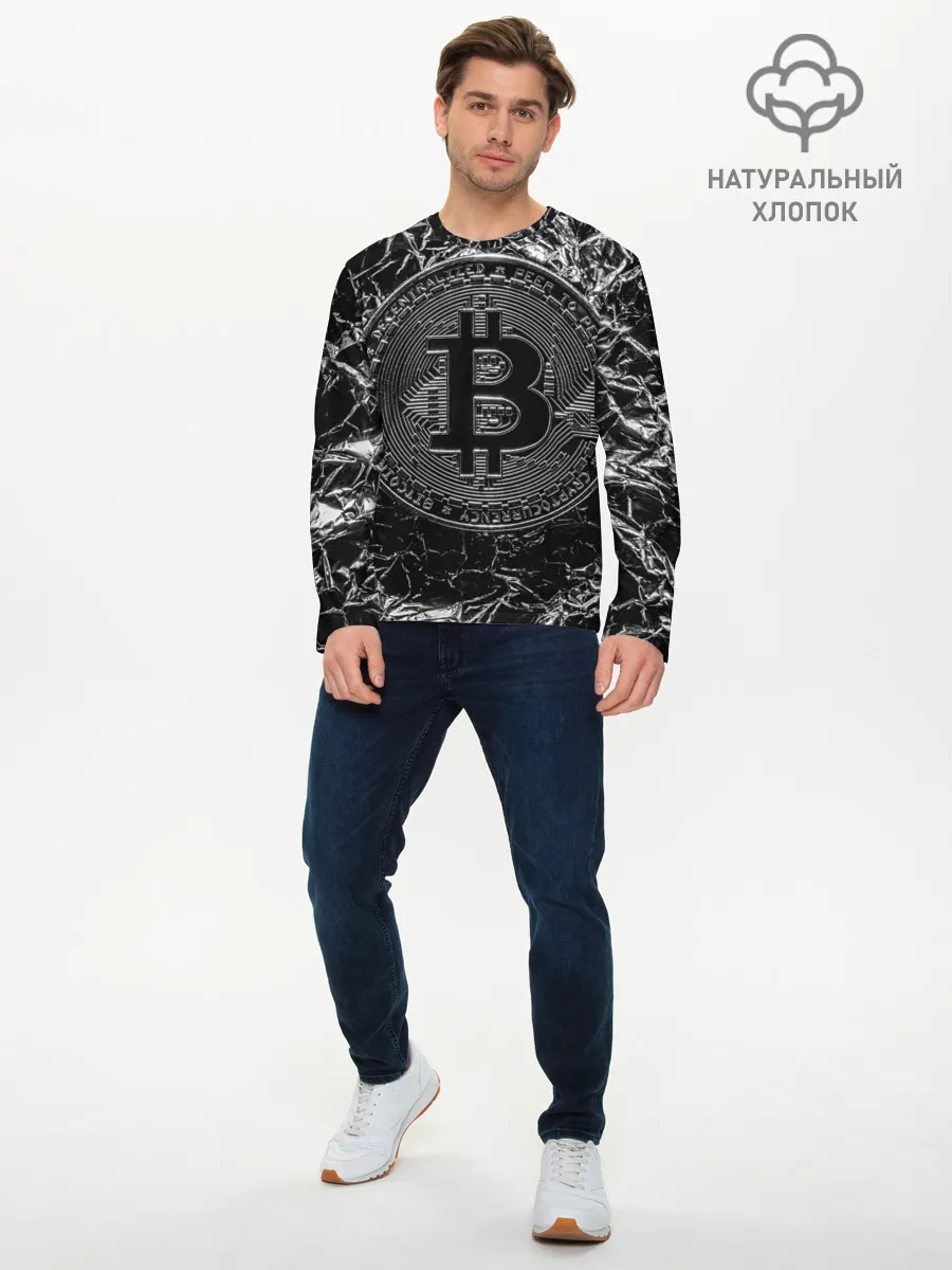 Мужской лонгслив базовый / БИТКОИН | BITCOIN