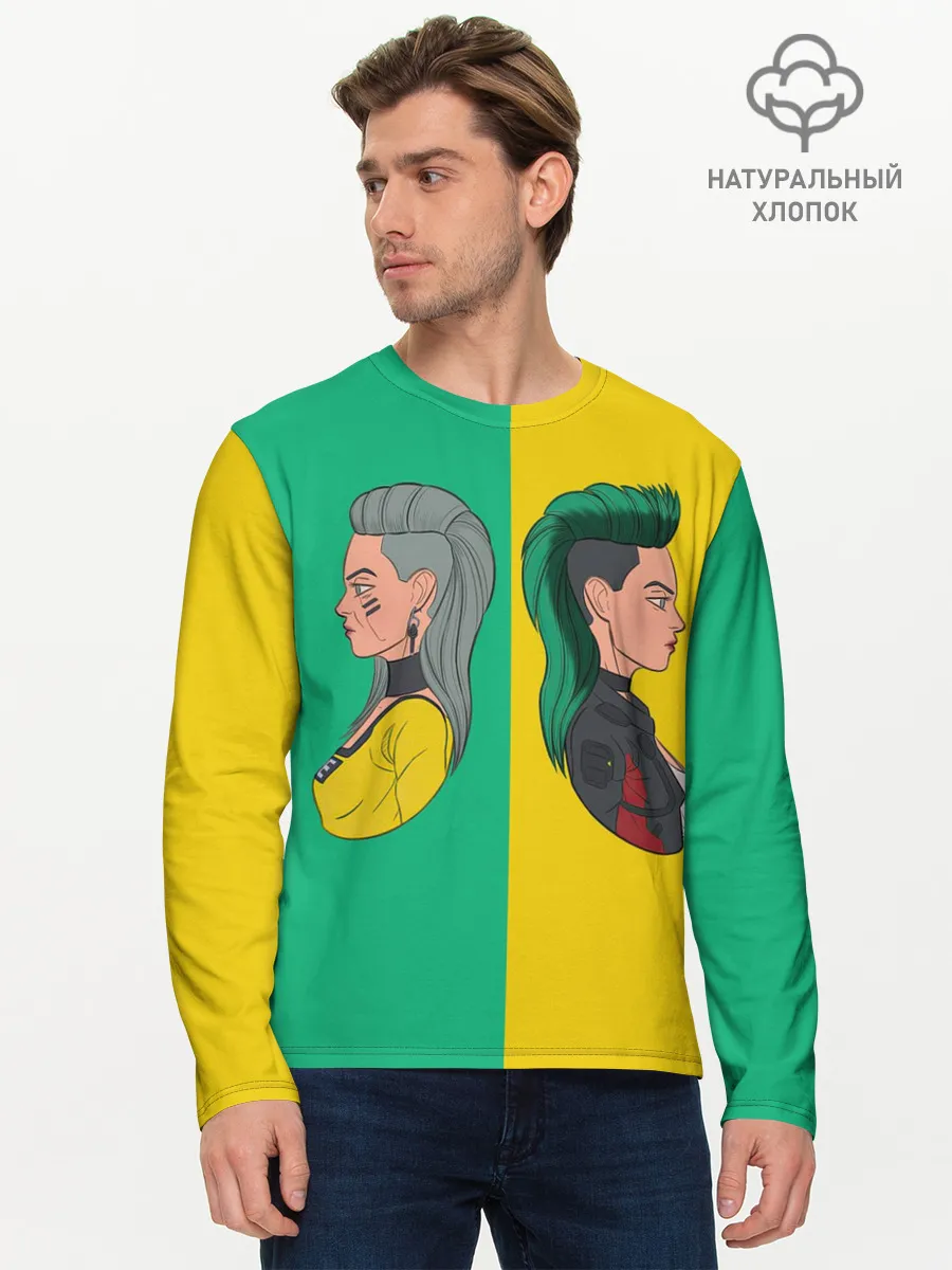 Мужской лонгслив базовый / Бестия